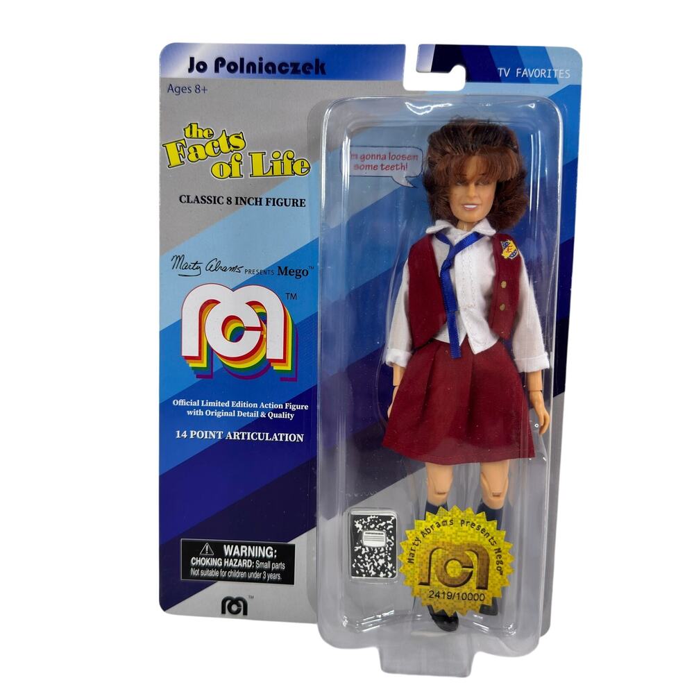 5 for $25| Mego The Facts Of Life Jo Polniaczek 8"‎ Figure Limited Edition New